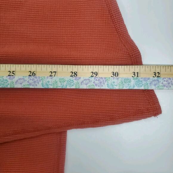 Merona Red Orange Waffle Knit Open Front Cardigan Large - Picture 7 of 11